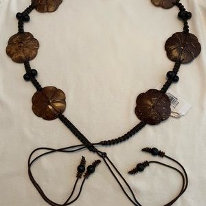 Boho style belt made of coconut shells